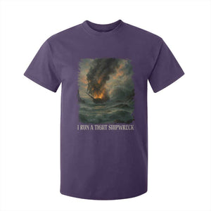 I Run a Tight Shipwreck T Shirt For Kid Homeschool Mama Cool Mom TS10 Purple Print Your Wear