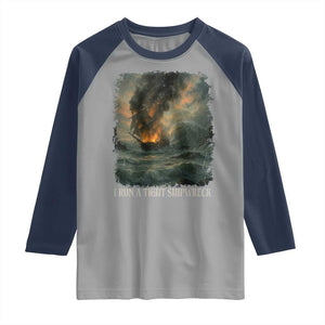 I Run a Tight Shipwreck Raglan Shirt Homeschool Mama Cool Mom TS10 Sport Gray Navy Print Your Wear