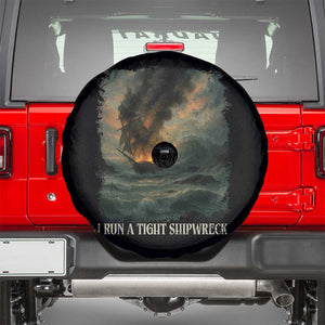 I Run a Tight Shipwreck Spare Tire Cover Homeschool Mama Cool Mom TS10 Black Print Your Wear
