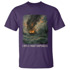 I Run a Tight Shipwreck T Shirt Homeschool Mama Cool Mom TS10 Purple Print Your Wear