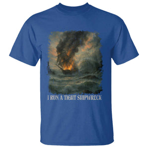 I Run a Tight Shipwreck T Shirt Homeschool Mama Cool Mom TS10 Royal Blue Print Your Wear