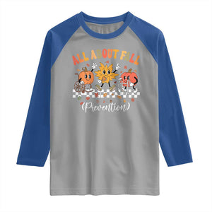 Fall Prevention Raglan Shirt Autumn Thanksgiving Nurse PT OT TS10 Sport Gray Royal Print Your Wear