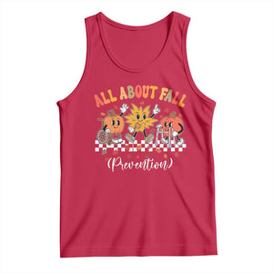 Fall Prevention Tank Top Autumn Thanksgiving Nurse PT OT TS10 Red Print Your Wear