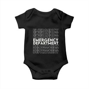 Emergency Department Baby Onesie Retro ER Nurse Gift TS10 Black Print Your Wear