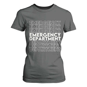 Emergency Department T Shirt For Women Retro ER Nurse Gift TS10 Dark Heather Print Your Wear