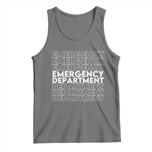 Emergency Department Tank Top Retro ER Nurse Gift TS10 Black Heather Print Your Wear