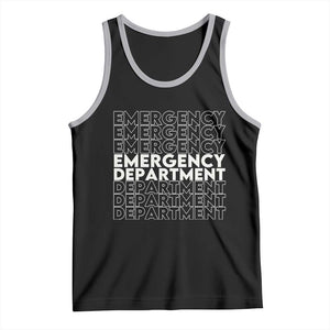 Emergency Department Tank Top Retro ER Nurse Gift TS10 Black Athletic Heather Print Your Wear