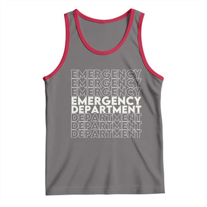 Emergency Department Tank Top Retro ER Nurse Gift TS10 Deep Heather Red Print Your Wear