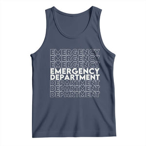 Emergency Department Tank Top Retro ER Nurse Gift TS10 Navy Print Your Wear