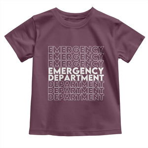 Emergency Department Toddler T Shirt Retro ER Nurse Gift TS10 Maroon Print Your Wear