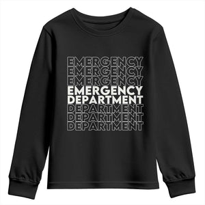 Emergency Department Youth Sweatshirt Retro ER Nurse Gift TS10 Black Print Your Wear