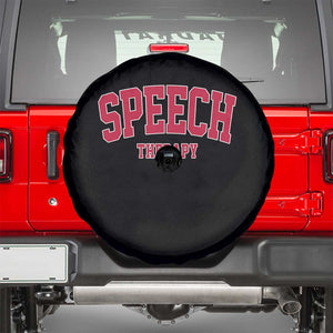 Retro Speech Therapy Spare Tire Cover Special Education Therapist Teacher Appreciation TS10 Black Print Your Wear