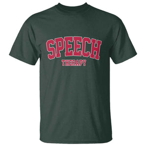 Retro Speech Therapy T Shirt Special Education Therapist Teacher Appreciation TS10 Dark Forest Green Print Your Wear