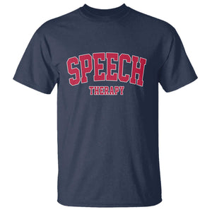 Retro Speech Therapy T Shirt Special Education Therapist Teacher Appreciation TS10 Navy Print Your Wear