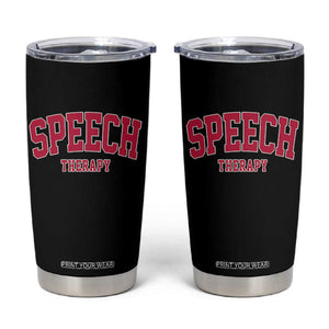 Retro Speech Therapy Tumbler Cup Special Education Therapist Teacher Appreciation TS10 Black Print Your Wear