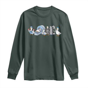 Radiologic Technologist Goose Long Sleeve Shirt Funny X-Ray Tech CT MRI Gooses TS10 Dark Forest Green Print Your Wear