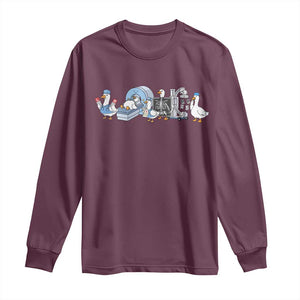 Radiologic Technologist Goose Long Sleeve Shirt Funny X-Ray Tech CT MRI Gooses TS10 Maroon Print Your Wear