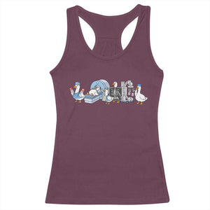 Radiologic Technologist Goose Racerback Tank Top Funny X-Ray Tech CT MRI Gooses TS10 Maroon Print Your Wear