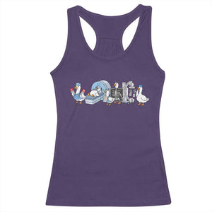 Radiologic Technologist Goose Racerback Tank Top Funny X-Ray Tech CT MRI Gooses TS10 Purple Print Your Wear