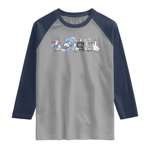 Radiologic Technologist Goose Raglan Shirt Funny X-Ray Tech CT MRI Gooses TS10 Sport Gray Navy Print Your Wear