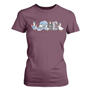 Radiologic Technologist Goose T Shirt For Women Funny X-Ray Tech CT MRI Gooses TS10 Maroon Print Your Wear
