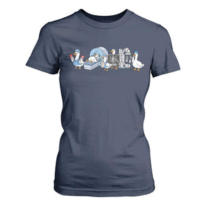 Radiologic Technologist Goose T Shirt For Women Funny X-Ray Tech CT MRI Gooses TS10 Navy Print Your Wear
