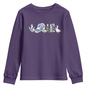 Radiologic Technologist Goose Youth Sweatshirt Funny X-Ray Tech CT MRI Gooses TS10 Purple Print Your Wear