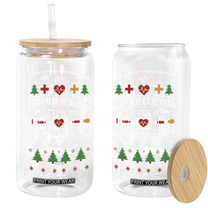 Funny Nurse Ugly Xmas Glass Can Deck The Hall With Beta Blockers TS10 Print Your Wear