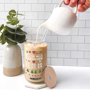 Funny Nurse Ugly Xmas Glass Can Deck The Hall With Beta Blockers TS10 Print Your Wear