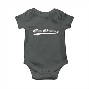 Twin Mama Baby Onesie Pregnancy Announcement New Mom Gift TS10 Dark Heather Print Your Wear