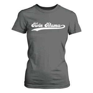 Twin Mama T Shirt For Women Pregnancy Announcement New Mom Gift TS10 Dark Heather Print Your Wear