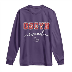 Christmas OBGYN Squad Long Sleeve Shirt Obstetrics And Gynecology Nurse TS10 Purple Print Your Wear