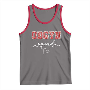 Christmas OBGYN Squad Tank Top Obstetrics And Gynecology Nurse TS10 Deep Heather Red Print Your Wear