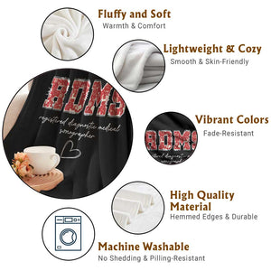 Christmas Sonographer Throw Blanket RDMS Ultrasound Tech Technologist Gift TS10 Print Your Wear