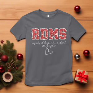 Christmas Sonographer T Shirt RDMS Ultrasound Tech Technologist Gift TS10 Charcoal Print Your Wear