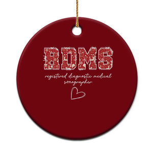 Christmas Sonographer Ceramic Ornament RDMS Ultrasound Tech Technologist Gift TS10 1pc Red Print Your Wear