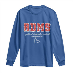 Christmas Sonographer Long Sleeve Shirt RDMS Ultrasound Tech Technologist Gift TS10 Royal Blue Print Your Wear