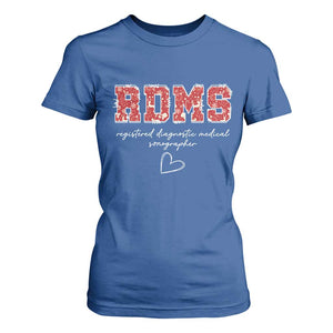 Christmas Sonographer T Shirt For Women RDMS Ultrasound Tech Technologist Gift TS10 Royal Blue Print Your Wear