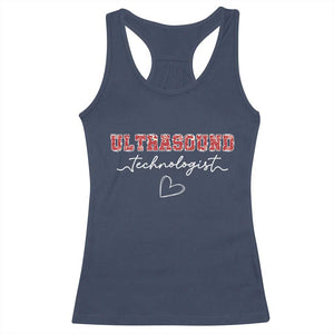 Ultrasound Tech Christmas Racerback Tank Top Technologist Gift Sonographer Sonography Student TS10 Navy Print Your Wear