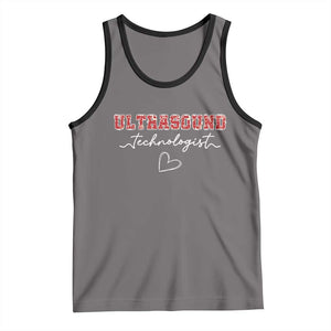 Ultrasound Tech Christmas Tank Top Technologist Gift Sonographer Sonography Student TS10 Deep Heather Black Print Your Wear