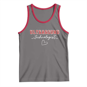 Ultrasound Tech Christmas Tank Top Technologist Gift Sonographer Sonography Student TS10 Deep Heather Red Print Your Wear