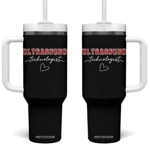 Ultrasound Tech Christmas Tumbler With Handle Technologist Gift Sonographer Sonography Student TS10 One Size: 40 oz Black Print Your Wear