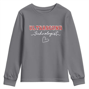 Ultrasound Tech Christmas Youth Sweatshirt Technologist Gift Sonographer Sonography Student TS10 Charcoal Print Your Wear