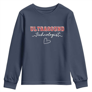 Ultrasound Tech Christmas Youth Sweatshirt Technologist Gift Sonographer Sonography Student TS10 Navy Print Your Wear