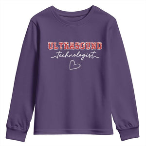 Ultrasound Tech Christmas Youth Sweatshirt Technologist Gift Sonographer Sonography Student TS10 Purple Print Your Wear