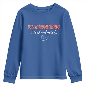 Ultrasound Tech Christmas Youth Sweatshirt Technologist Gift Sonographer Sonography Student TS10 Royal Blue Print Your Wear