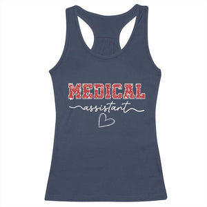 Christmas Medical Assistant Racerback Tank Top MA Nurse Gift TS10 Navy Print Your Wear