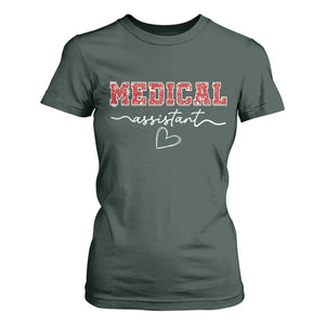 Christmas Medical Assistant T Shirt For Women MA Nurse Gift TS10 Dark Forest Green Print Your Wear
