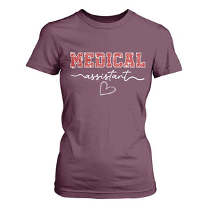 Christmas Medical Assistant T Shirt For Women MA Nurse Gift TS10 Maroon Print Your Wear