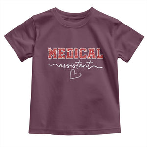 Christmas Medical Assistant Toddler T Shirt MA Nurse Gift TS10 Maroon Print Your Wear